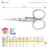 Nożyczki do nitek i haftu Kretzer Spirale Classic 110413 o długości 13 cm, wykonane ze stali nierdzewnej, z polerowanym wykończeniem. Posiadają ergonomiczne uchwyty oraz precyzyjnie wyprofilowane ostrza, idealne do precyzyjnego cięcia.