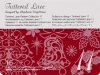 Kolekcja wzorów Tattered Lace 11, zaprojektowana przez Stephanie Wrightman, na czerwonym tle. Widoczne eleganckie motywy roślinne i dekoracyjne elementy. Zawiera 15 wzorów do ploterów Brother, z informacjami w różnych językach.