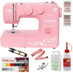 Maszyna do szycia Janome JUNO E1015 PINK zestaw