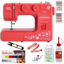 Maszyna do szycia Janome JUNO E1015 RED zestaw