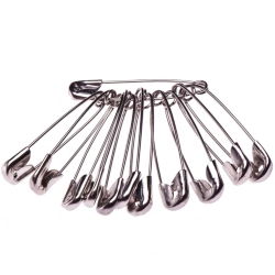 Agrafki krawieckie twarde 40mm metalowe zestaw 12 sztuk