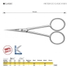 Model Kretzer Eco Classic 910810 to kompaktowe nożyczki 10 cm z niklowanej stali węglowej. Ich wąskie, precyzyjne ostrza doskonale nadają się do dokładnych prac, a duże uchwyty poprawiają komfort użytkowania.