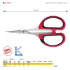 Kretzer Eco Hobby 970211 to kompaktowe nożyczki ze stali nierdzewnej, stworzone do dokładnego cięcia. Dzięki ostrym czubkom i ergonomicznemu uchwytowi dobrze sprawdzą się przy szyciu, wycinaniu nitek oraz codziennych pracach domowych.