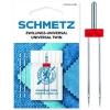 Igła podwójna SCHMETZ Universal Twin 4,0 mm 80/12 to praktyczny wybór do domowych maszyn do szycia. Świetnie sprawdza się przy ozdobnych przeszyciach, ryglowaniu oraz wykonywaniu zakładek na tkaninach naturalnych i syntetycznych.