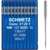 Oryginalne igły przemysłowe SCHMETZ system DPx17 (135x17) o grubości NM 120 / SIZE 19. Opakowanie zawiera 10 sztuk najwyższej jakości igieł. Idealne do stebnowania bardzo ciężkich materiałów na maszynach z potrójnym transportem.