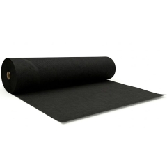 Stabilizator wydzierany flizelina w kolorze czarnym, o gramaturze 70g, w rolce o wymiarach 100 cm x 100 m. Produkt leżący na płaskiej powierzchni, z widocznym końcem odwiniętej tkaniny, matowa faktura.
