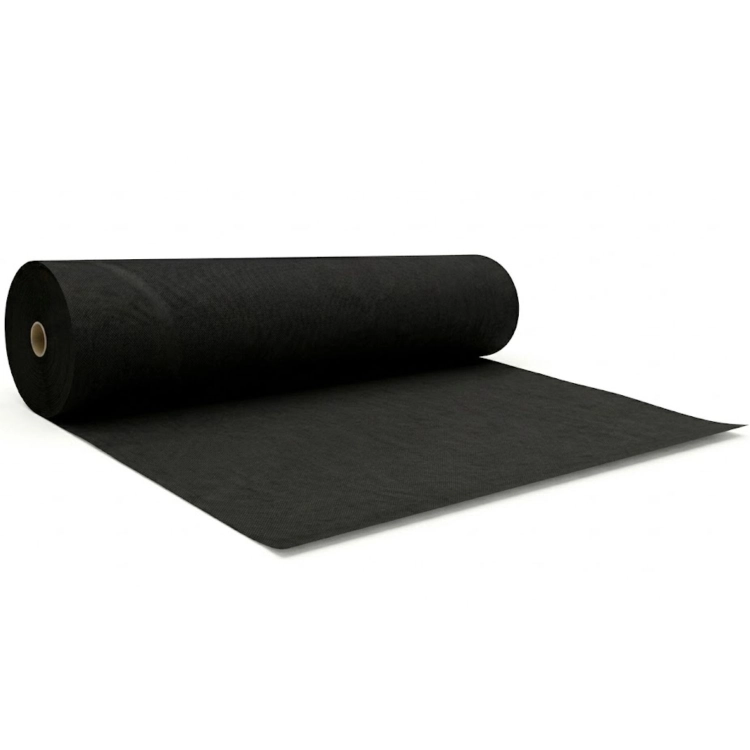 Stabilizator wydzierany z flizeliny w kolorze czarnym, o wymiarach 100 cm x 100 m. Produkt w formie rolki, leżący na płaskiej powierzchni, wykonany z materiału o gładkiej fakturze, przeznaczony do wsparcia w szyciu i aplikacjach.
