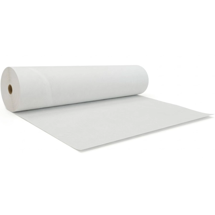 Stabilizator wydzierany flizelina Cotton Tear w kolorze białym, w rolce o wymiarach 100 cm x 100 m. Widoczny zrolowany materiał o gładkiej fakturze, leżący na płaskiej powierzchni, z końcem rozwiniętym.