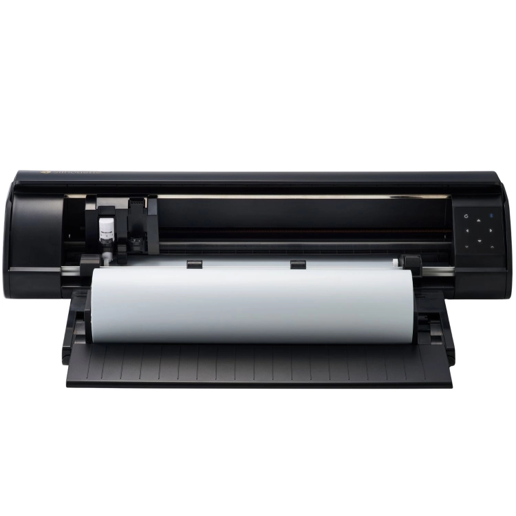 Wykorzystaj potencjał plotera Silhouette Cameo 5. Urządzenie tnie ponad 100 materiałów, oferując szerokość roboczą 30,5 cm. Posiada podajnik rolki oraz automatyczny odcinak. Idealny do odzieży i dekoracji.