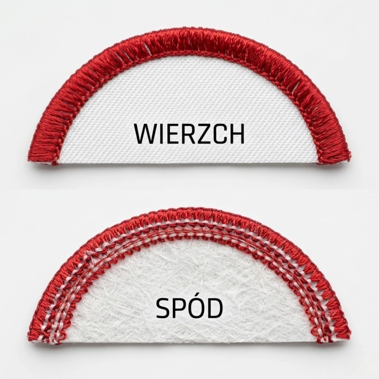 Obszywanie emblematów i naszywek maszyną KRAFFT KF-3U