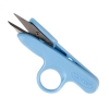 Obcinaczki do nitek o długości 12 cm w kolorze niebieskim, z ergonomicznym uchwytem i stalowymi ostrzami. Produkt widoczny z boku, z otwartymi ostrzami, idealny do precyzyjnego cięcia nitek. Logo WAYKEN umieszczone na uchwycie.