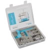 Ekskluzywny zestaw stopek i prowadników Maker Set do Bernette B68 AIRLOCK Maker, umieszczony w praktycznym pudełku, przeznaczony do podwijania, lamowania, marszczenia i ściegów krytych.