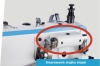 Schemat przedstawiający mechanizm napędu na jednej osi w stebnówce JACK H2-CZ-12. Widoczne elementy wału oraz oznaczenia patentowe. Zaznaczone różnice w konstrukcji z innymi modelami. Kolory szaro-srebrny z zielonym akcentem.