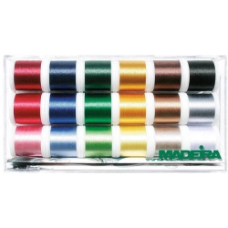 Zestaw 18 nici do haftowania Madeira Polyneon 40 18x400m - 8045