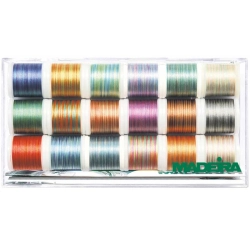 Zestaw 18 nici do haftowania Madeira Polyneon multicolor - 8046