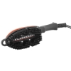 Szczotka elektryczno-parowa SPEEDY do finiszu, z ergonomicznym uchwytem, czarnymi włosiami i metalową powierzchnią do wygładzania. Widoczny kabel zasilający. Produkt leżący na płaskiej powierzchni, w układzie frontalnym.
