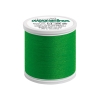 Nić do szycia Madeira AEROFIL 120 w kolorze 8650, zielona. Szpula o wysokości 10 cm, z widocznym napisem Made in Germany oraz informacjami o zastosowaniu. Gładka tekstura, przeznaczona do szycia i quiltowania.
