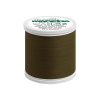 Nić do szycia Madeira AEROFIL 120 w kolorze khaki (9957) na białym podkładzie. Zawinięta na białej szpuli, widoczny tekst Aerofil Made in Germany. Produkt o długości 400m, przeznaczony do szycia i quiltowania.