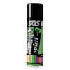 Silikon antyelektrostatyczny spray 500ml Spirit 3 extra w czarnej puszce z zieloną etykietą. Widoczne logo SOS, strzałka i napisy dotyczące zastosowania. U dołu kolorowe oznaczenia właściwości produktu. Kąt ujęcia: frontalny, stojący.