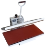 Prasa do termodruku KRAFFT THS-4060D o wymiarach 60×40 cm, z białą obudową, czerwoną płytą grzewczą oraz uchwytem w kolorze czarnym z czerwonymi wstawkami. Ujęcie frontalne, z widocznymi panelami sterującymi.