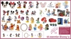 Maszyno-hafciarka Brother M380D z zestawem 65 wzorów Disney’a, w tym postacie takie jak Mickey Mouse, Minnie, Królewna Śnieżka i Elsa. Wzory kolorowe, w różnych pozach, do haftowania na odzieży i akcesoriach. Idealna do kreatywnych projektów.