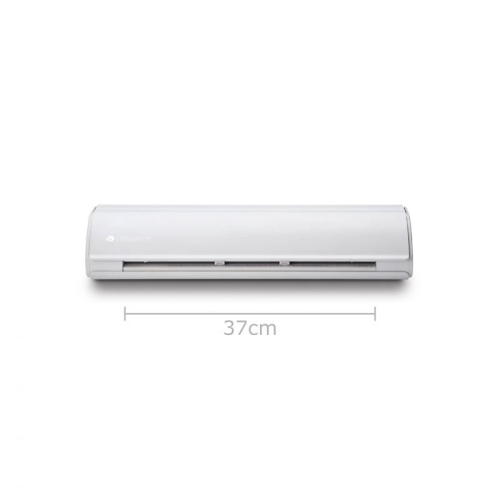 Ploter tnący Silhouette Cameo 5 Plus w kolorze białym, o długości 37 cm, widoczny z przodu. Posiada gładką, prostokątną obudowę z logo producenta oraz otwory do cięcia na powierzchni. Produkt leży na jednolitym tle.