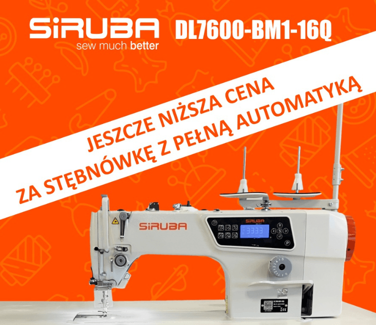Siruba DL7600-BM1-16Q - stebnówka automatyczna w najlepszej cenie!
